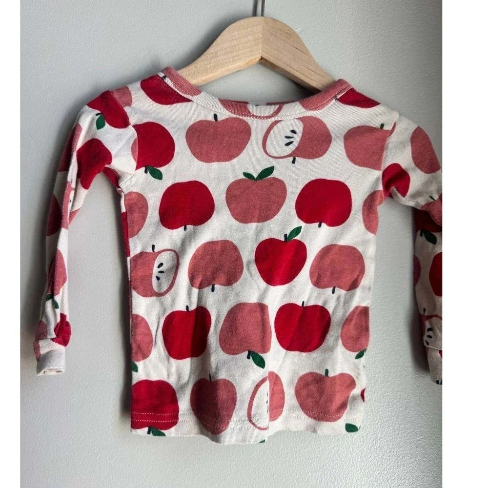 babyGap Organic Cotton Apple Print Pajamas Long Sleeve 18-24M Scandi baby Cozy